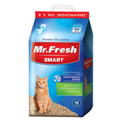 Mr.Fresh Smart древесный комкующийся наполнитель для короткошерстных кошек