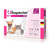 Inspector Mini Капли от внешних и внутренних паразитов для кошек и собак от 0,5 до 2 кг, 1 пипетка